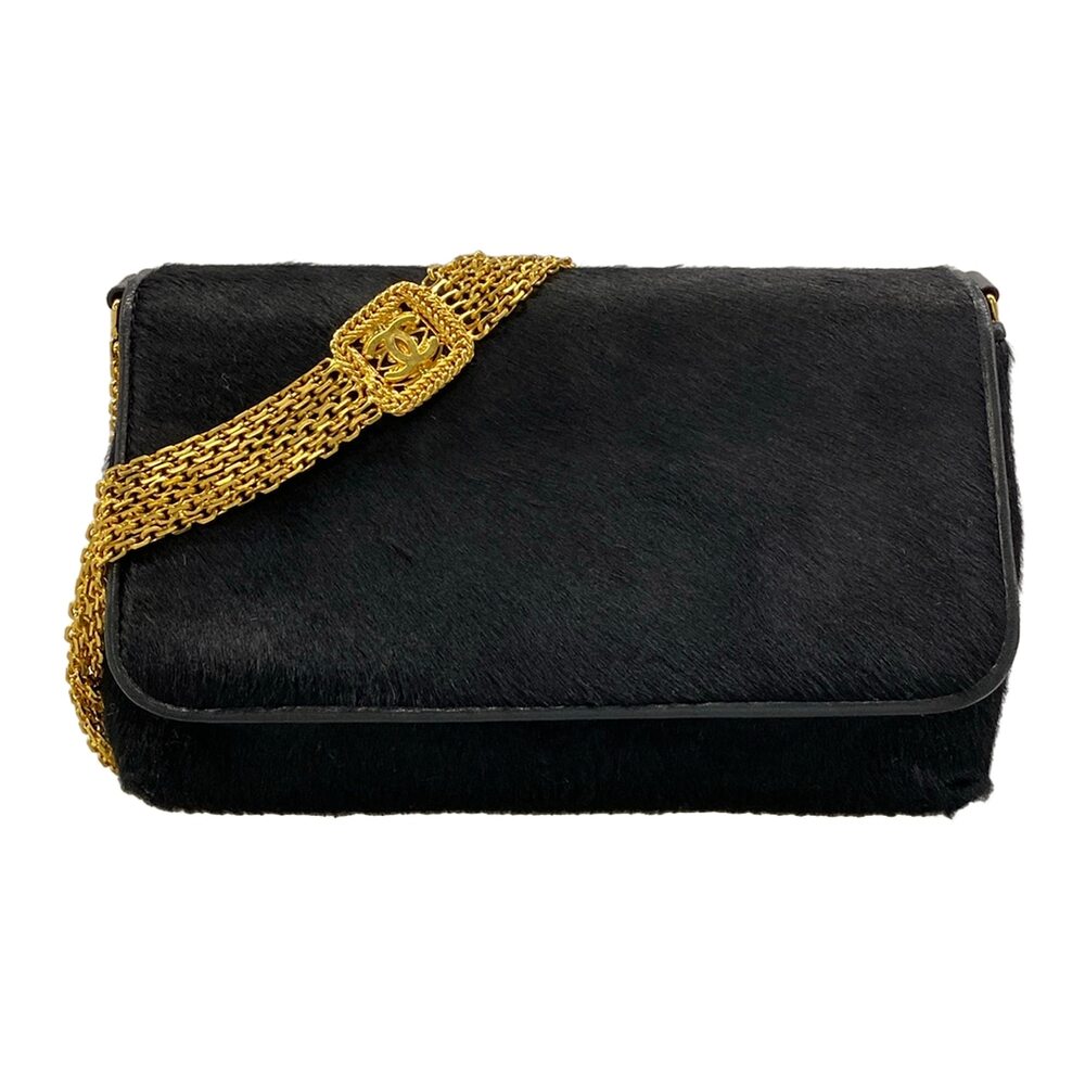 Chanel Shoulder Bag Unborn Calf Lambskin